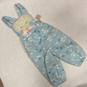 NWT mini Ramilans quilted sheep overalls 12/18m